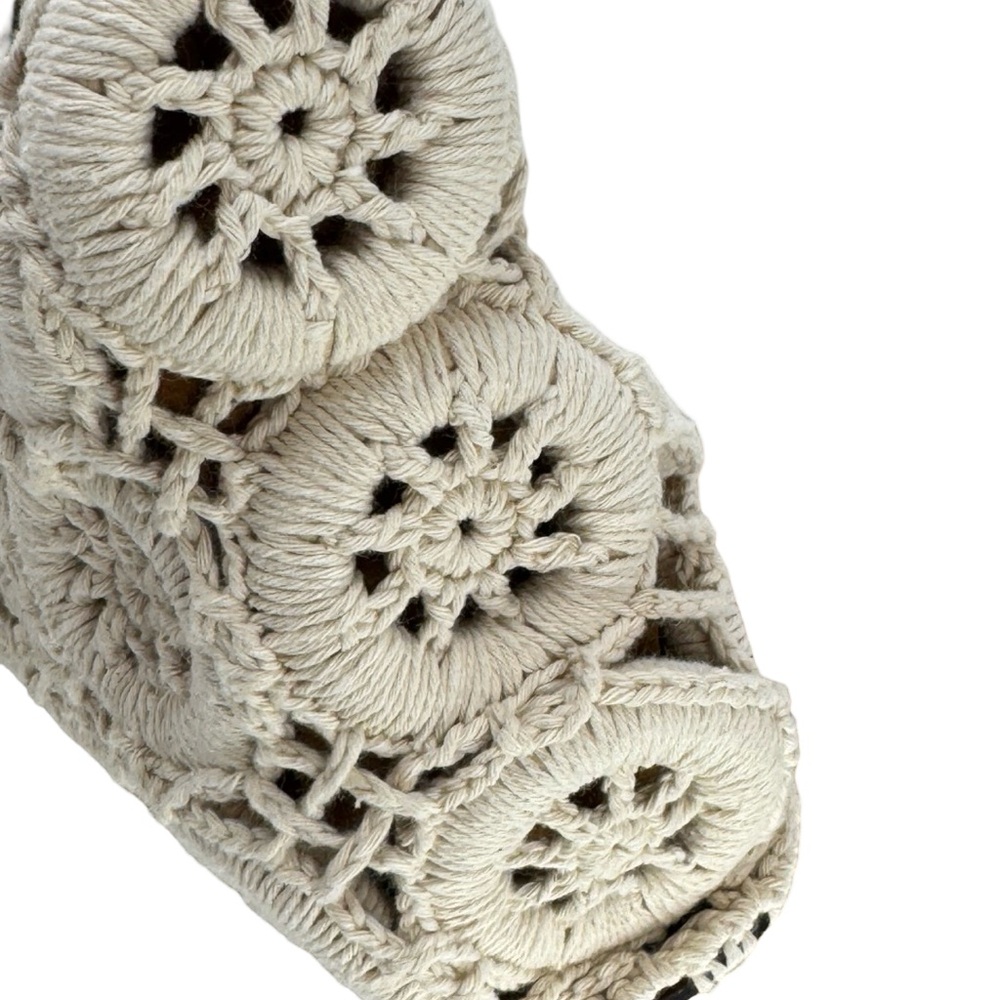 Patricia Nash Vobbia Crochet & Leather Top Handle Bag w/ Dust Bag | Boho - Picture 3 of 6